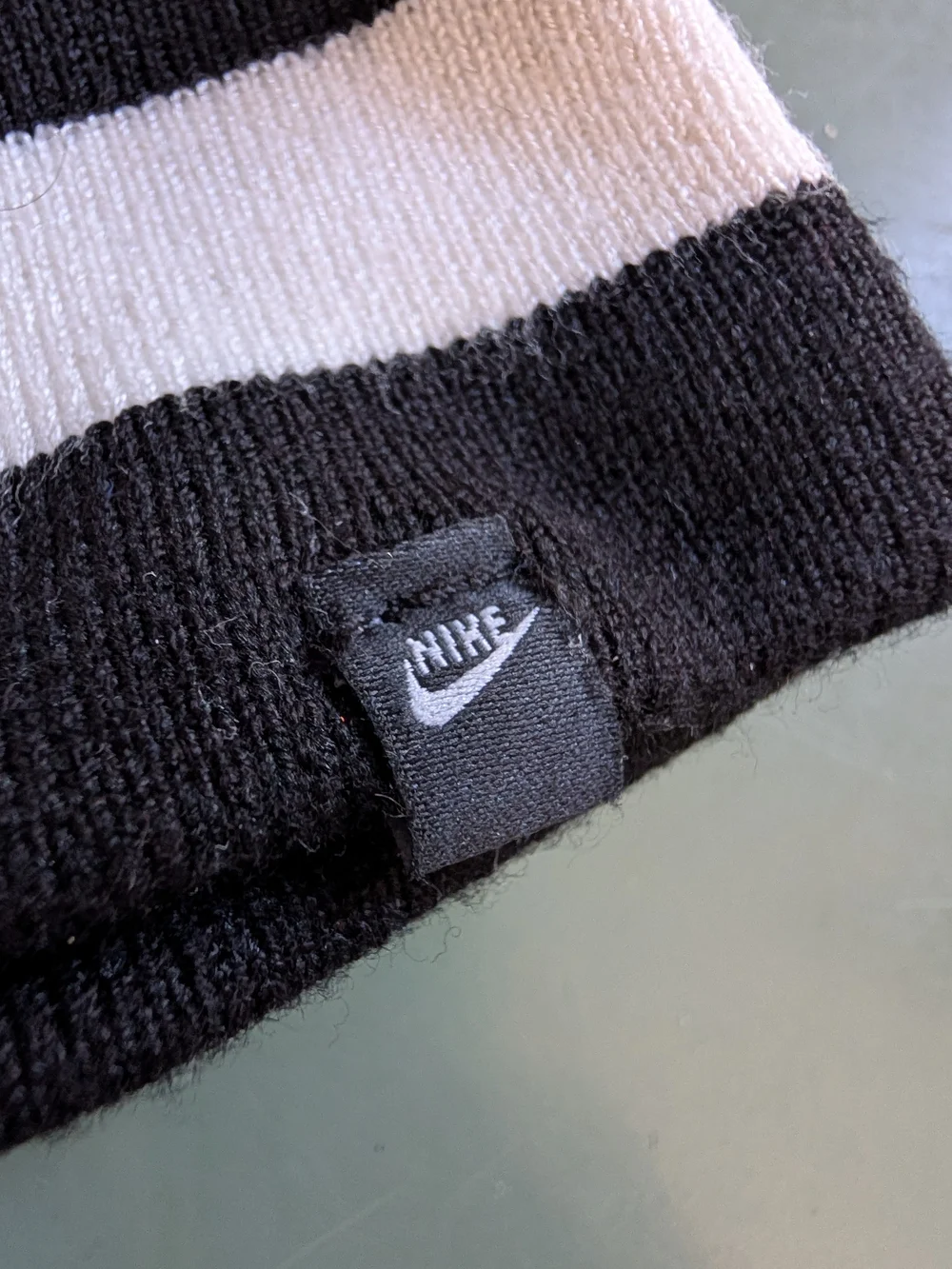 Nike Women’s Faux Fur Mittens Black White Logo Plush Winter Gloves